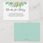 熱帯花の本の要求ベビーシャワー エンクロージャーカード (正面/裏面)