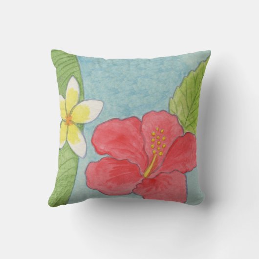 熱帯花の枕 クッション (裏面)