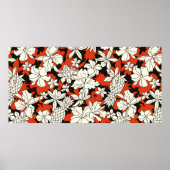 熱帯花の柄 ポスター (正面)