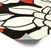 熱帯花の柄 ポスター (角)