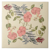 熱帯花の植物のタイル6x6 タイル (正面)