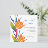 熱帯花の結婚式招待状 招待状 (スタンド正面)