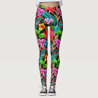 熱帯花のLeggins レギンス