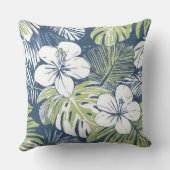 熱帯花アクセント枕 クッション (裏面)