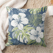 熱帯花アクセント枕 クッション (ブランケット)