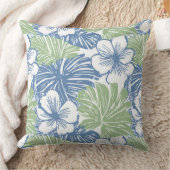 熱帯花アクセント枕 クッション (ブランケット)
