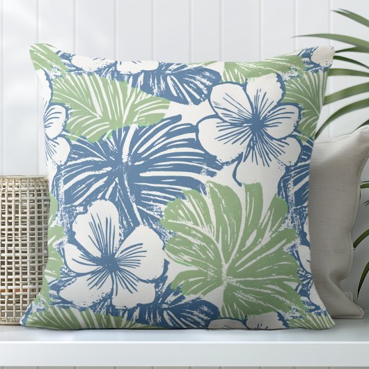 熱帯花アクセント枕 クッション