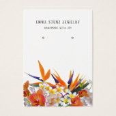 熱帯花イヤリングディスプレイカード (正面)