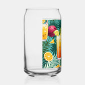 熱帯花カラフル果実飲み物用品セット ガラス缶 (右)