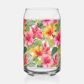 熱帯花ガラス製品 ガラス缶 (右)