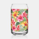 熱帯花ガラス製品 ガラス缶 (左)