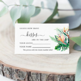 熱帯花ゲームカードの数キス プレイスカード