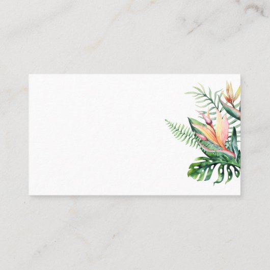 熱帯花ゲームカードの数キス プレイスカード (裏面)