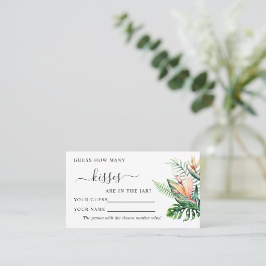 熱帯花ゲームカードの数キス プレイスカード (スタンド正面)