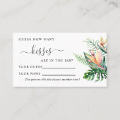 熱帯花ゲームカードの数キス プレイスカード (正面)