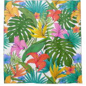 熱帯花シャワーカーテン シャワーカーテン (正面)