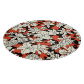 熱帯花シームレスエキゾチック模様 カッティングボード (角)