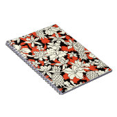 熱帯花シームレスエキゾチック模様 ノートブック (右側)