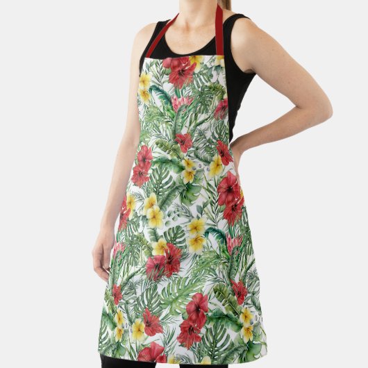 熱帯花ジャングル花の模様 エプロン (インサイチュ)
