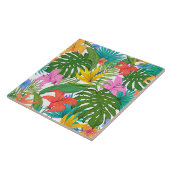 熱帯花セラミックタイル タイル (側面)