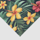 熱帯花ハイビスカスシームレスパターン 薄葉紙 (詳細)