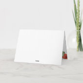 熱帯花ハートバレンタインデー カード (裏面)