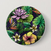 熱帯花バッジ 缶バッジ (正面)