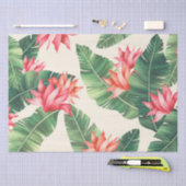 熱帯花パターンティッシュペーパー 薄葉紙 (クラフト)
