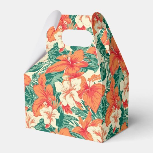 熱帯花パターンハワイアンビア フェイバーボックス (裏面サイド)