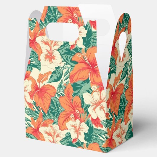 熱帯花パターンハワイアンビア フェイバーボックス (オープン)