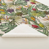 熱帯花パターン シェルパブランケット (3/4)