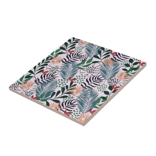 熱帯花パターン タイル (側面)