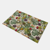熱帯花パターン ドアマット (アングル)