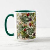 熱帯花パターン マグカップ (左)