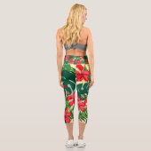 熱帯花ヒビシファンキーフローラ芸術 カプリレギンス (裏面)