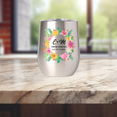 熱帯花リース結婚モノグラム