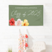 熱帯花ルアウ（ハワイ式宴会）パーティーバナー 横断幕 (インサイチュ)