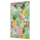 熱帯花及びパイナップルは|あなたのイニシャルを加えます クリップボード (左)