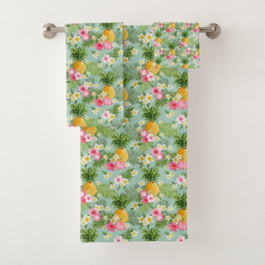 熱帯花及びパイナップル バスタオルセット (インサイチュ)