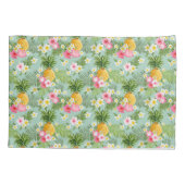 熱帯花及びパイナップル 枕カバー (裏面-左)