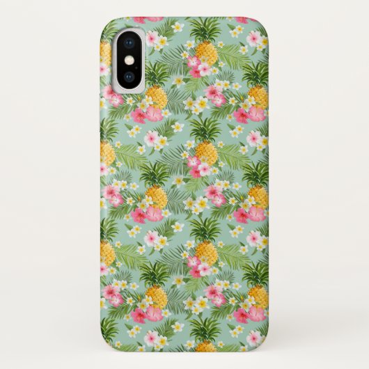 熱帯花及びパイナップル Case-Mate iPhoneケース (裏面)