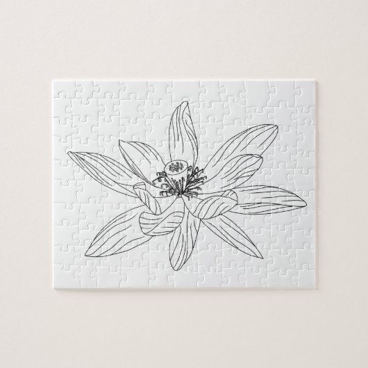 熱帯花成体着色パズル ジグソーパズル (横)