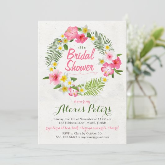 熱帯花招待状 招待状 (スタンド正面)