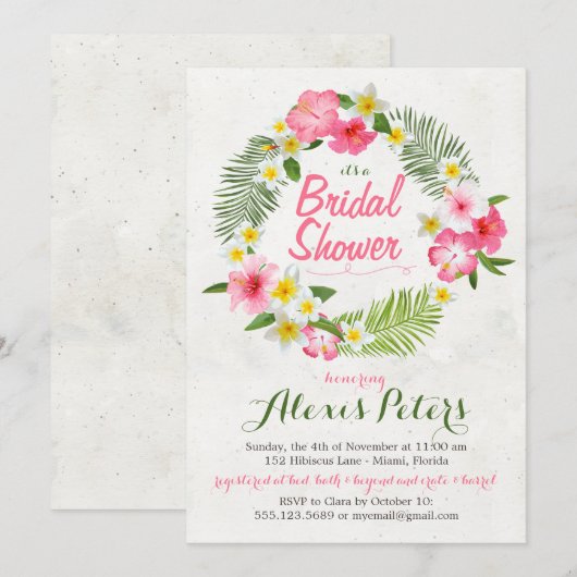 熱帯花招待状 招待状 (正面/裏面)