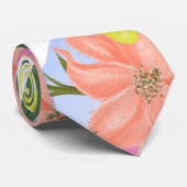熱帯花柄のネクタイ ネクタイ (ロール)