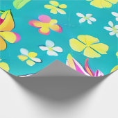 熱帯花柄ラッピング紙 ラッピングペーパー (角)