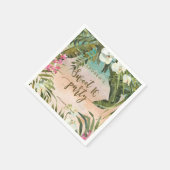 熱帯花模様甘い16パーティーナプキン スタンダードカクテルナプキン (角)