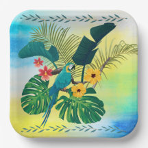 熱帯花模様葉ズオウム