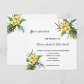 熱帯花結婚式招待状 招待状 (正面/裏面)