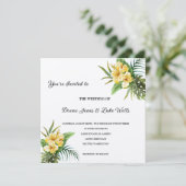 熱帯花結婚式招待状 招待状 (スタンド正面)